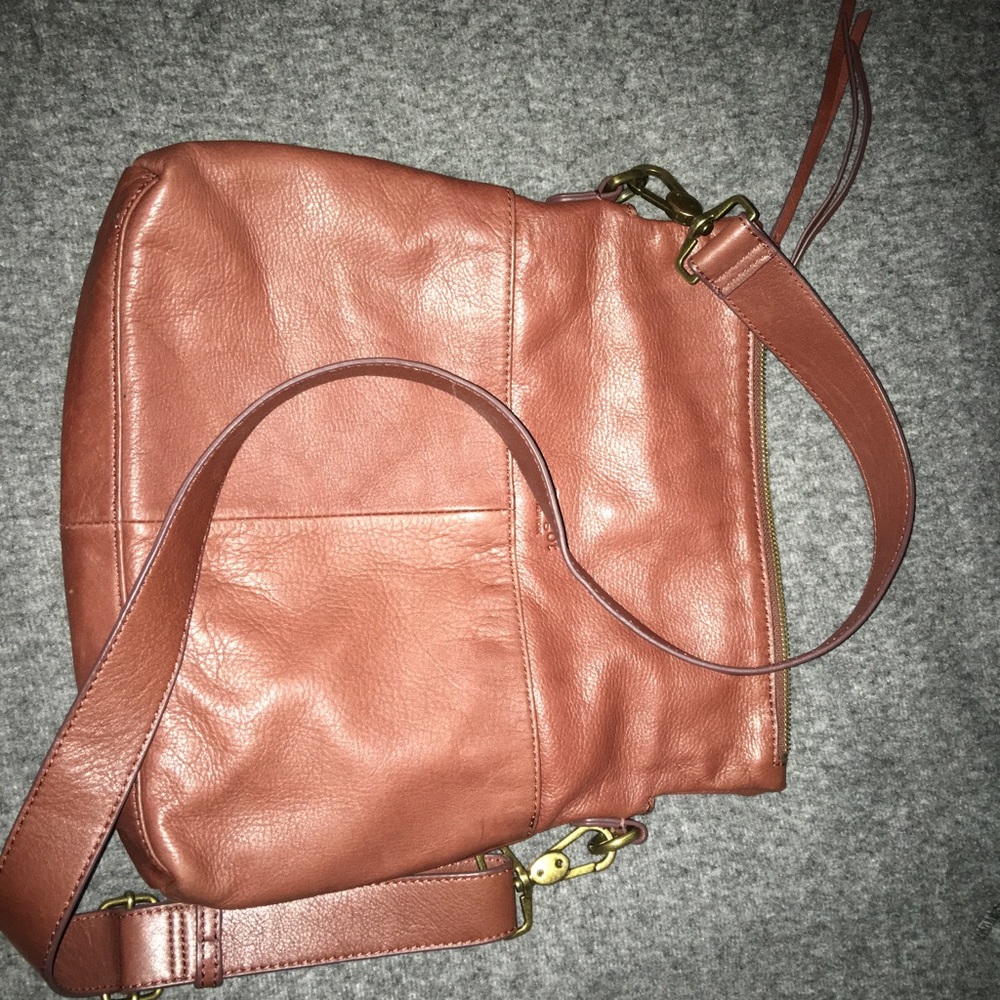 Margot cognac leather crossbody purse